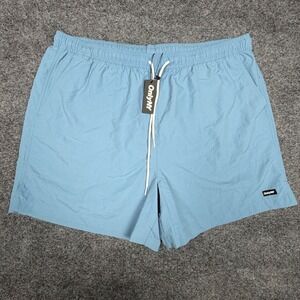 Only NY Mens Nylon Water Shorts Light Blue XXL New With Tags Drawstring